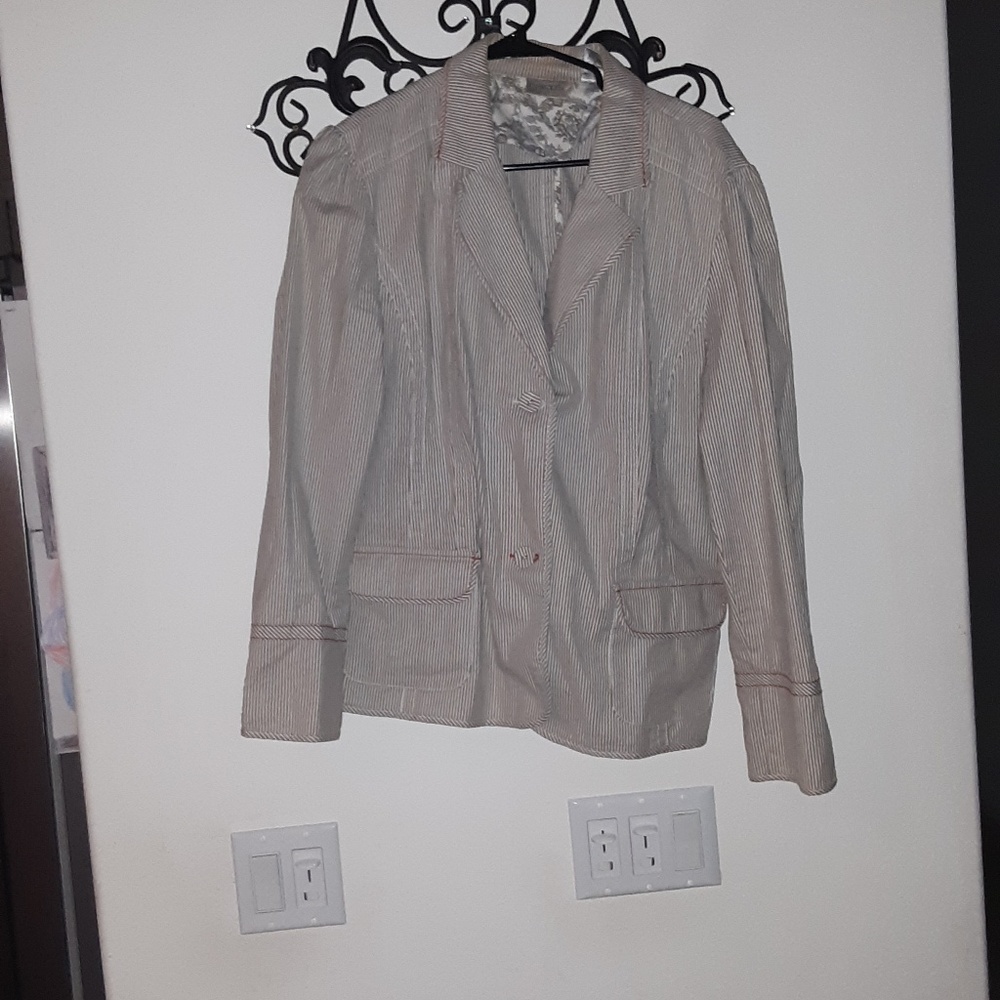 Chicos Striped Jacket